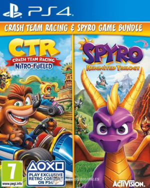 2 JUEGOS EN 1 Spyro MAS Crash Team Racing Nitro Fueled Game Bundle PS4