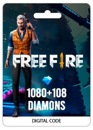 FREE FIRE: 1080 DIAMANTES + 108 BONUS DIAMANTES