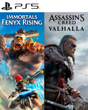 2 JUEGOS EN 1 ASSASSINS CREED VALHALLA MAS IMMORTALS FENYX RISING PS5